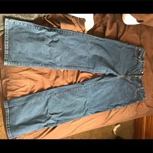 Levi’s 505 low rise straight leg blue denim jeans